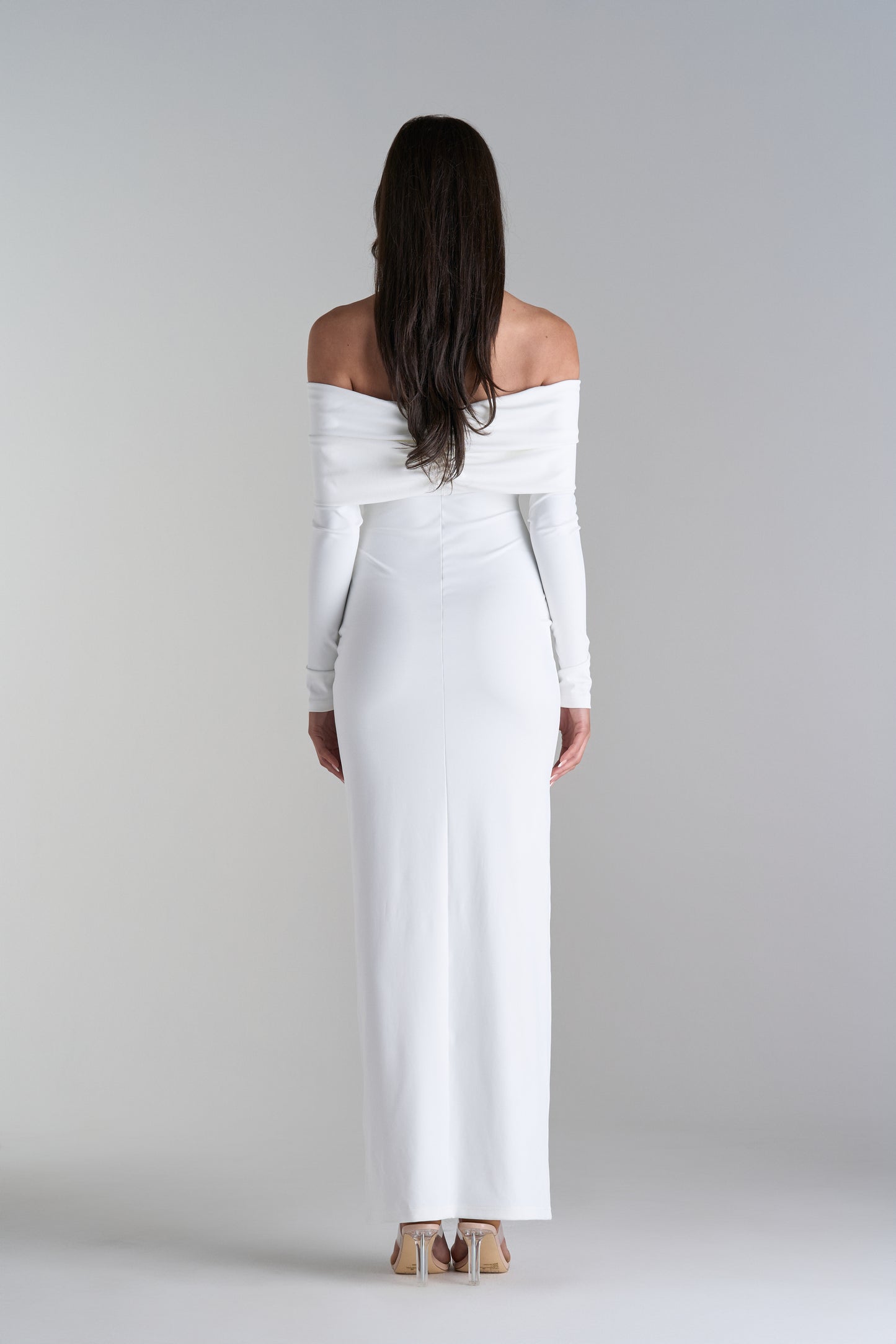 Model wearing long Dress