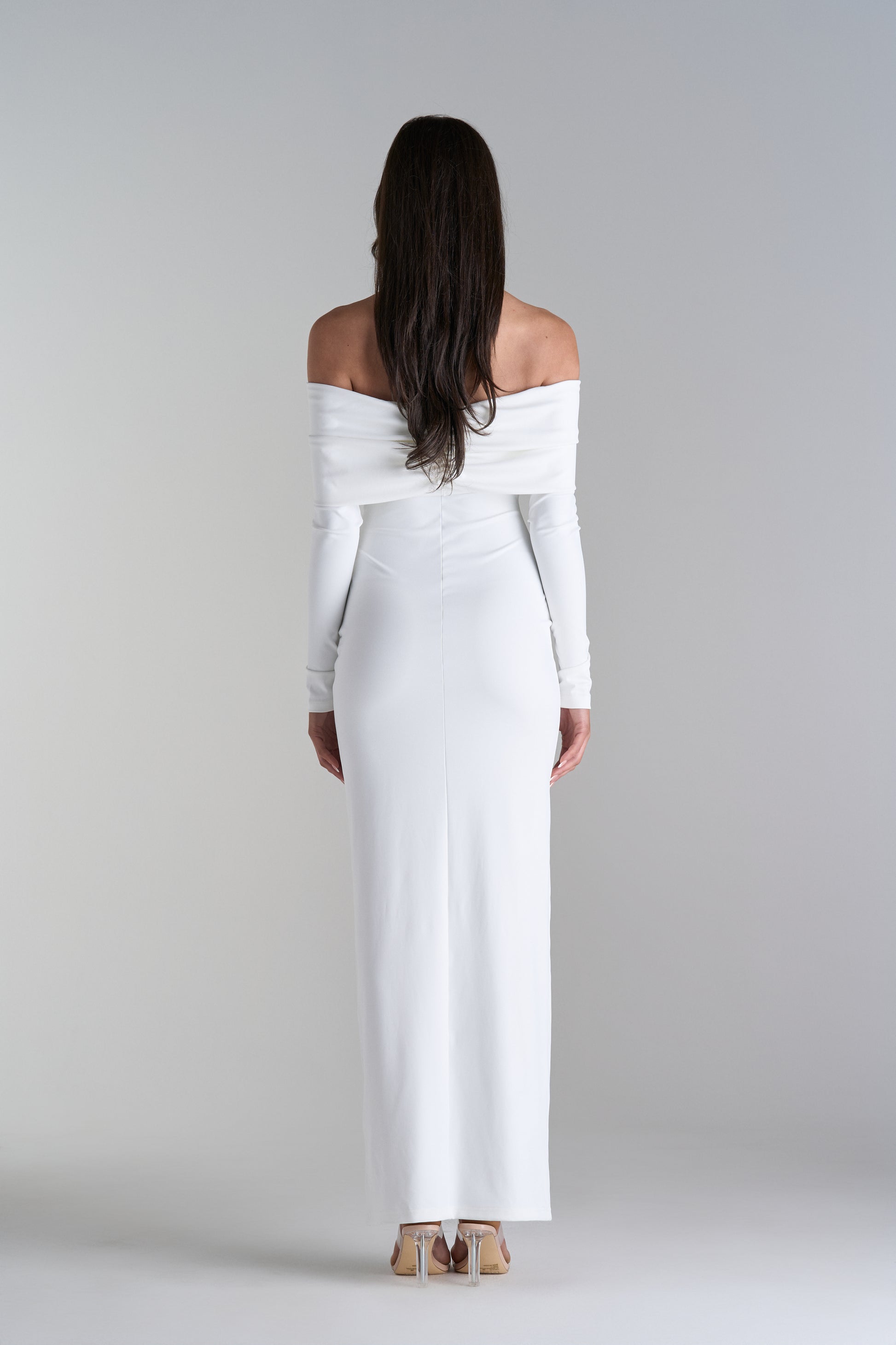 Model wearing long Dress