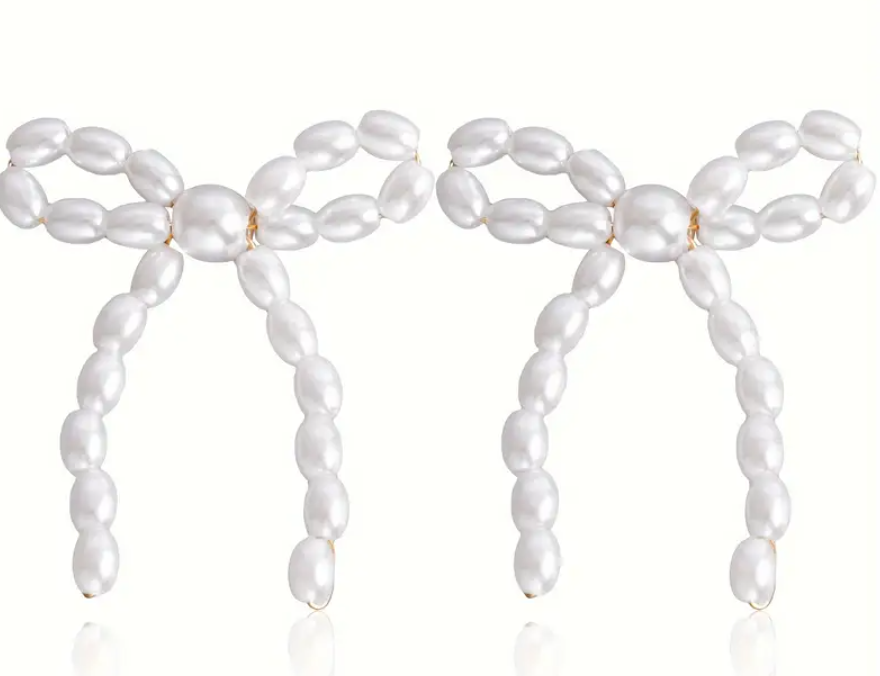 Pearl Bow Earrings