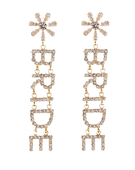  Earrings Drop Bride - Gold