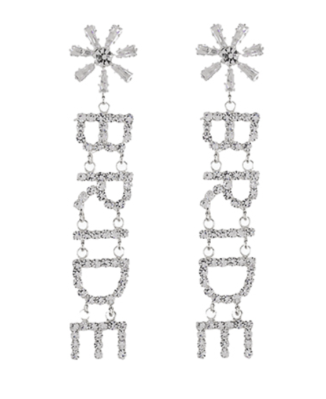  Earrings Drop Bride - Silver