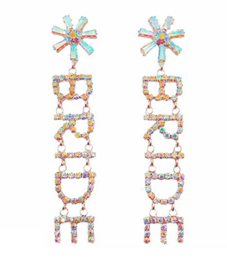  Earrings Drop Bride - Multi Color